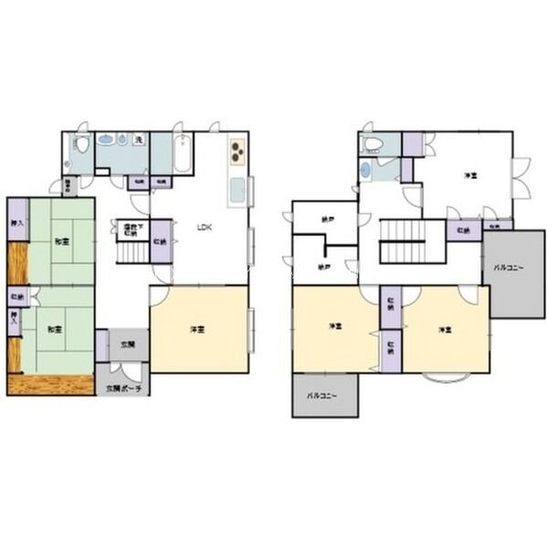尾上町長田貸家 間取り図