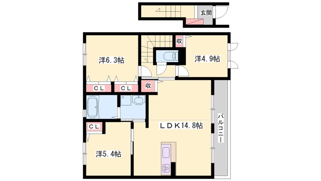 カンパーニュＣ 間取り図