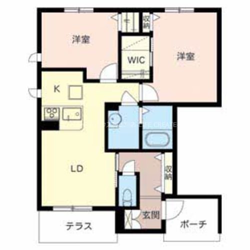 イーストヴィルＡ 間取り図