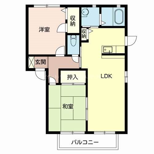 ウィングコートＢ棟 間取り図