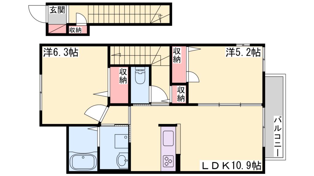 MAST　COURT新野辺　Ｂ 間取り図