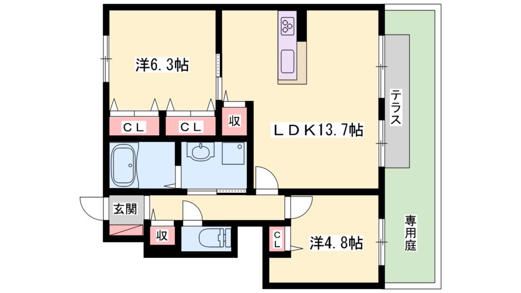 カンパーニュＤ 間取り図