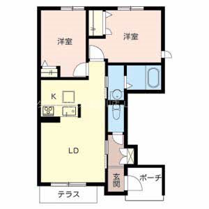 シャーメゾン水足Ｂ 間取り図