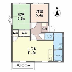 フレグランス粟津Ｂ 間取り図