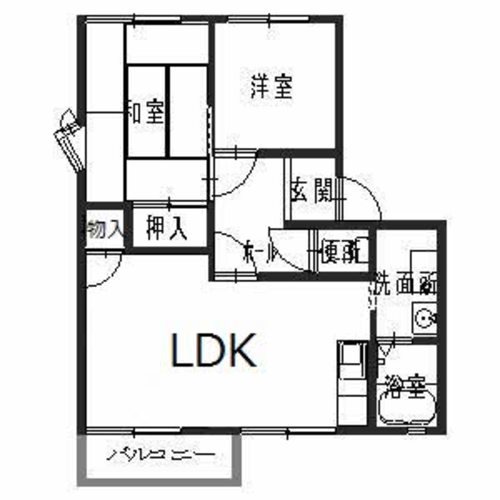 フレグランス粟津Ｂ 間取り図