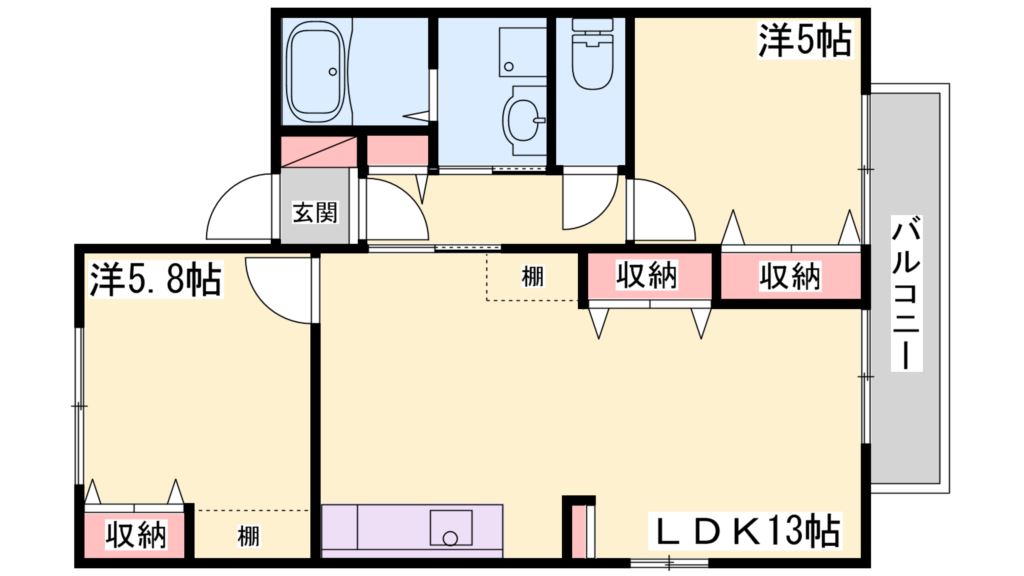 ハイツコンフォートＫ　Ａ棟 間取り図