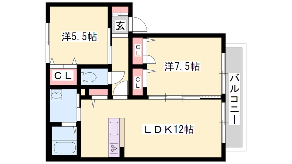 シャーメゾンロージーＡ 間取り図