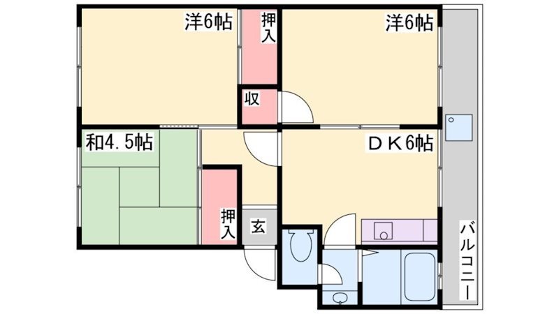 ルシェルブルーはりま 間取り図