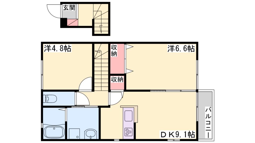 ルミエール北脇Ⅱ 間取り図