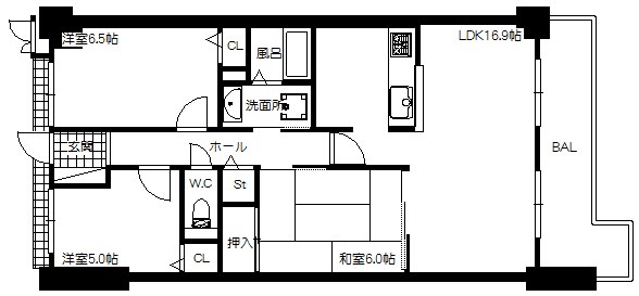 ロワイヤル東加古川 間取り図