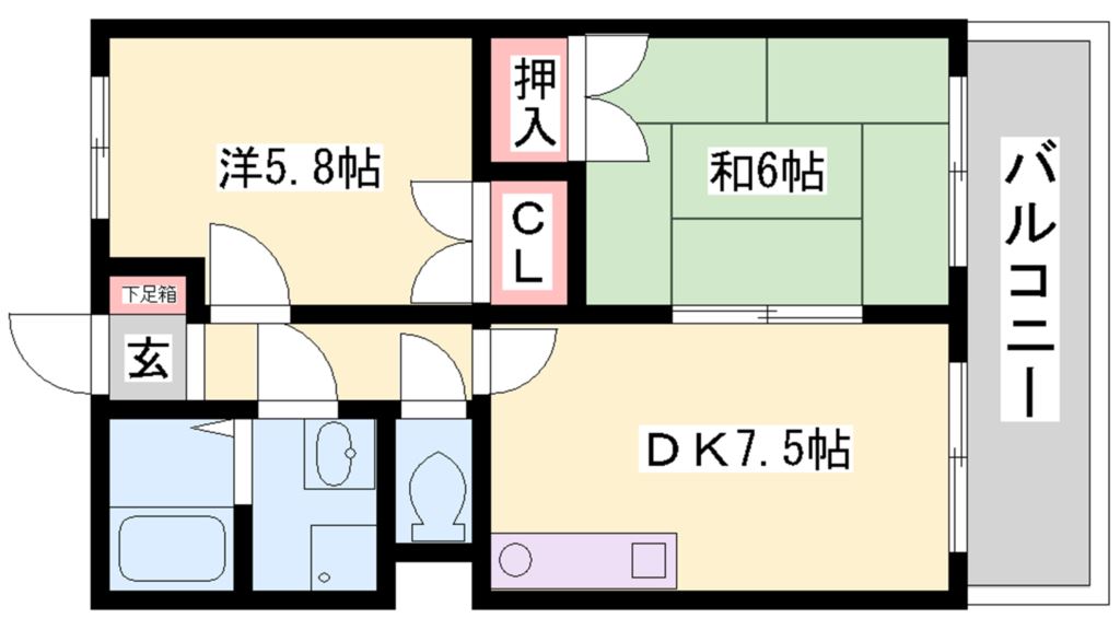 アメニティ中田Ⅲ 間取り図