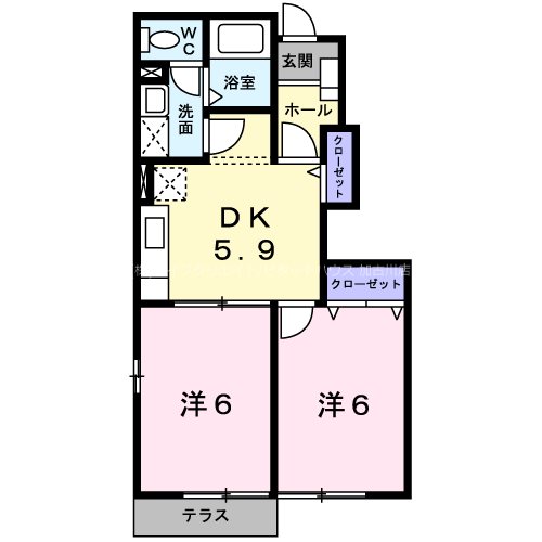 ヴェルドュールA 間取り図
