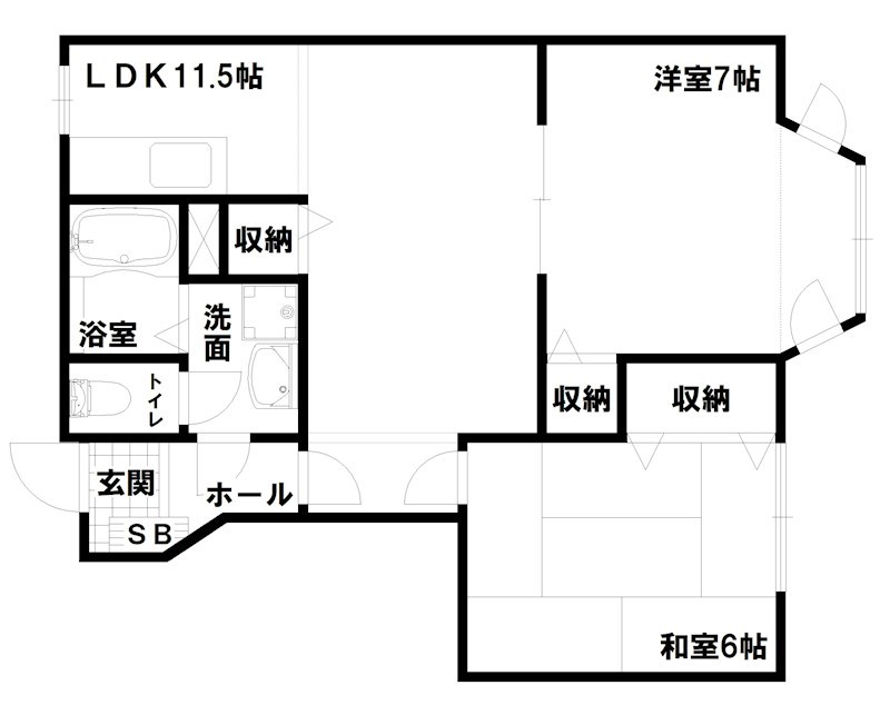 サニーハウスHIRO 間取り図