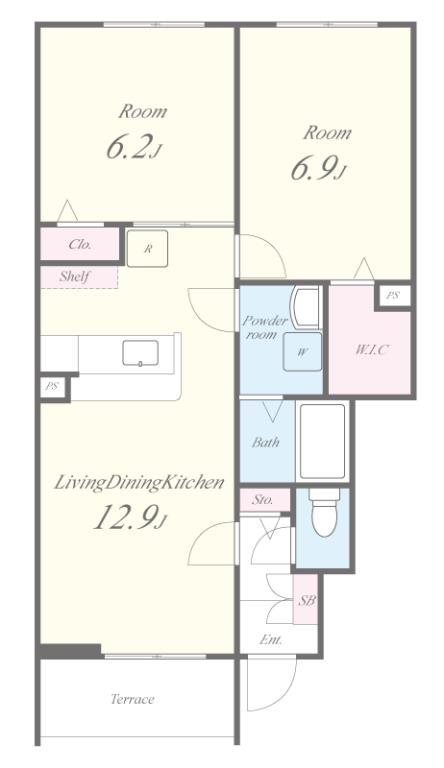 チェリーカーサ２番館 間取り図