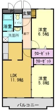 グリーンコート加古川２番館 間取り図