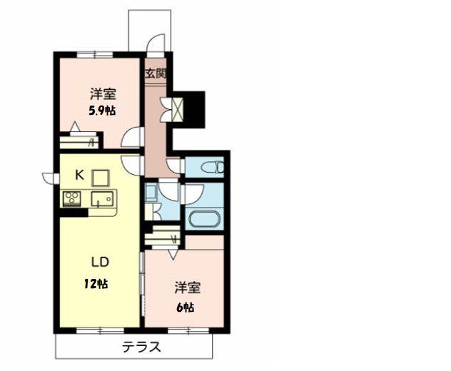 シャーメゾン明里 間取り図