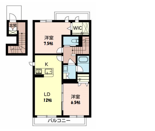 シャーメゾン明里 間取り図