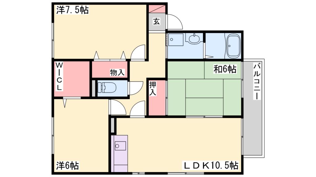 ガーデンビュー北在家 間取り図