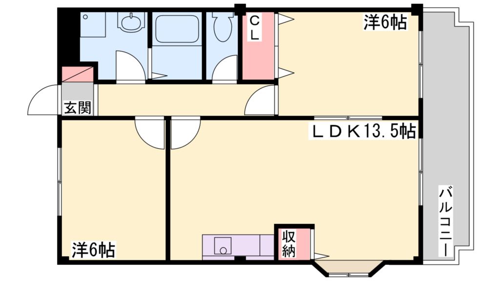 ツインコート北野Ａ 間取り図