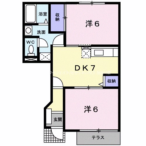 ハーブテラスIリーフ 間取り図