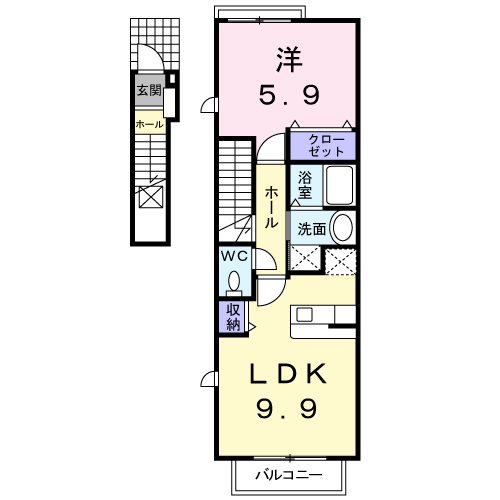 パインハースト　E 間取り図