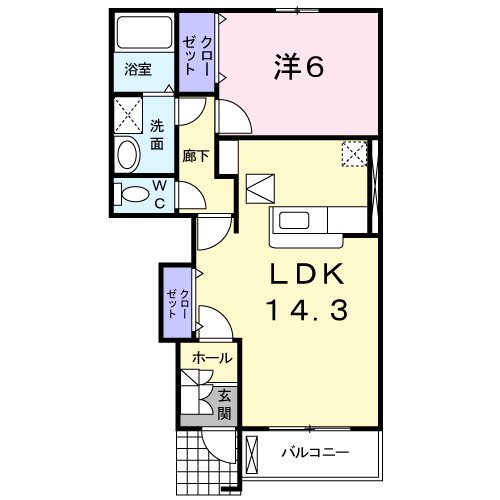 カノン・ビューレA棟 間取り図