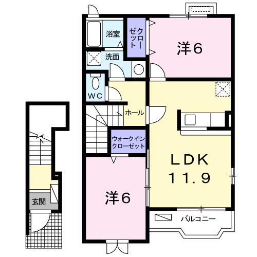 グランディールⅡ-Ａ 間取り図