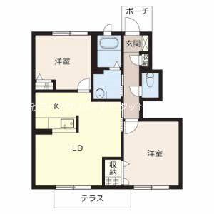 シャーメゾン浜の宮Ｂ 間取り図