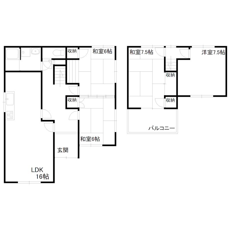曽根町戸建て 間取り図