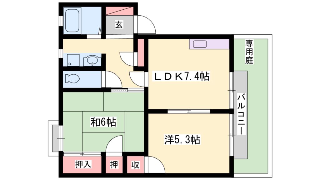 ルリ・サンヒルズ　E棟 間取り図