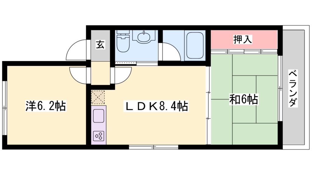 西川ハイツ 間取り図