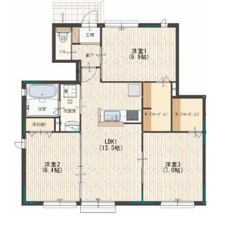ルミエル　A棟 間取り図