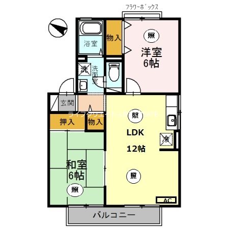 キャピタルコンフォール加古川　C棟 間取り図