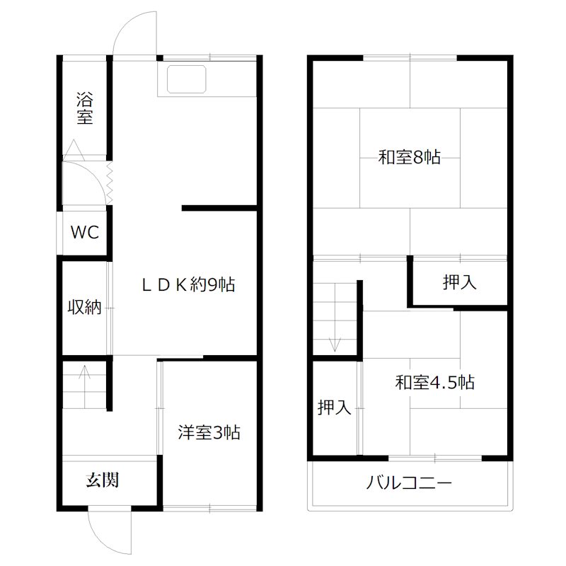 東本荘貸家 間取り図