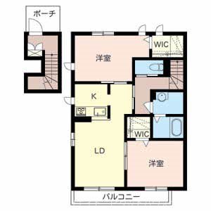 シャーメゾン宝殿Ｂ 間取り図