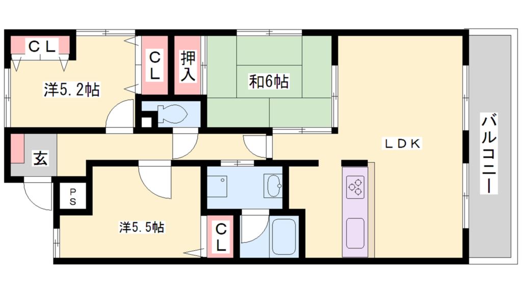 ダイアパレス東加古川 間取り図