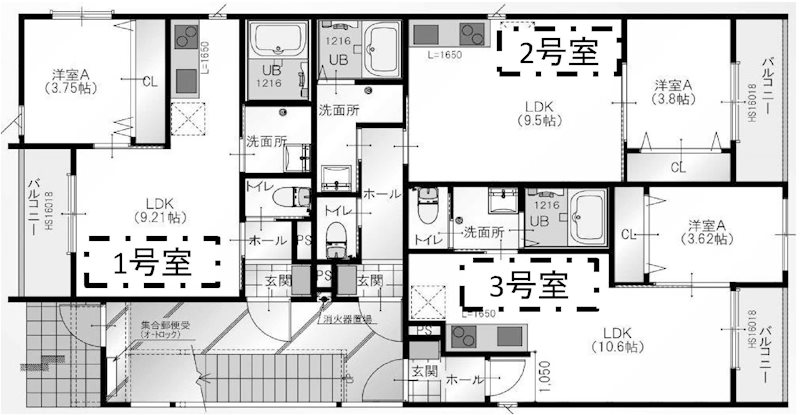 ジュネス寺家町 間取り図