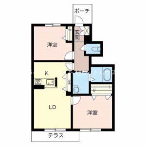 カーザ　ボニータC 間取り図