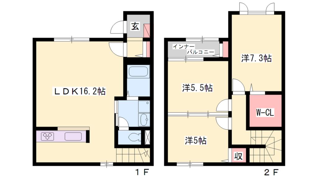 樵風館　Ｂ棟 間取り図