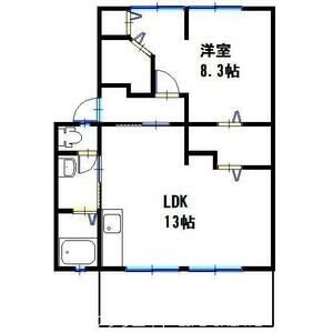 ハイツサンライフ　D棟 間取り図