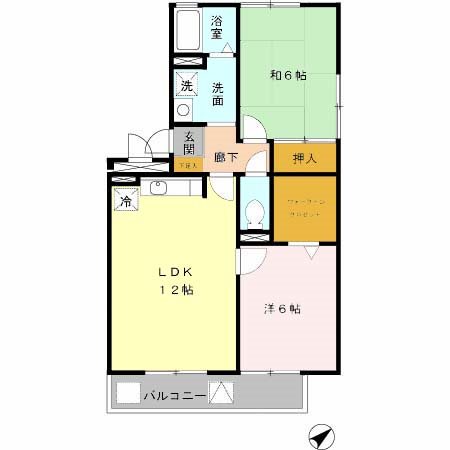 ウエストハイツ 間取り図