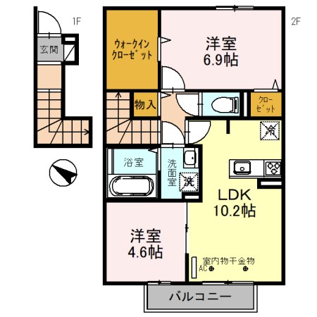 カーサ・フェリーチェ新在家 間取り図