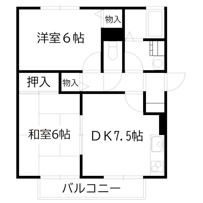 ウエストハイツ 間取り図