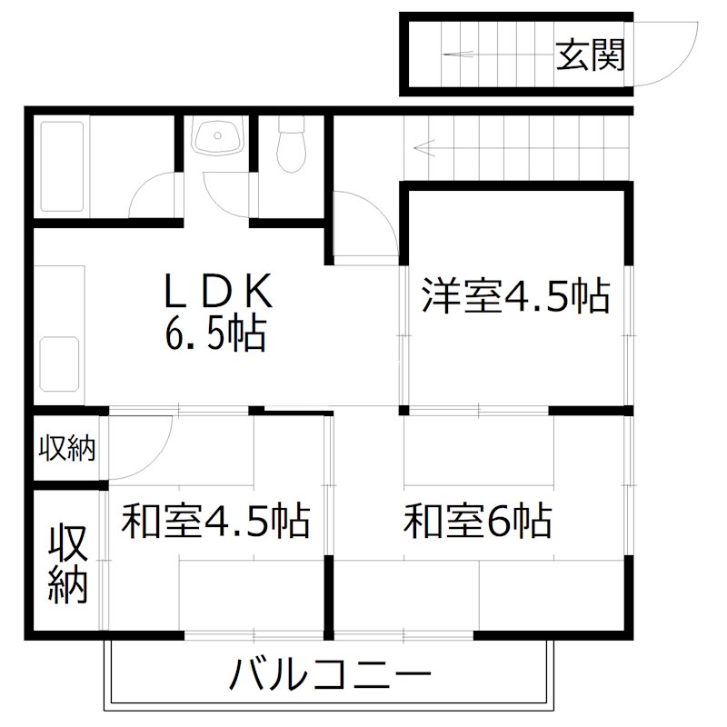 パールハイツ新野辺 間取り図