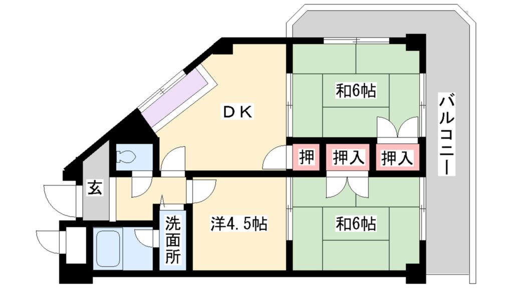 土山ヤングコーポ 間取り図
