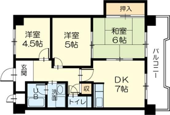 ロイヤルコーポ伊保 間取り図