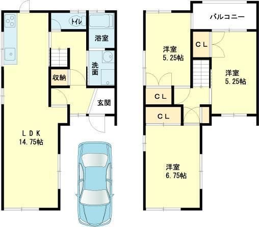 ロレーヌハイツ加古川稲屋 間取り図