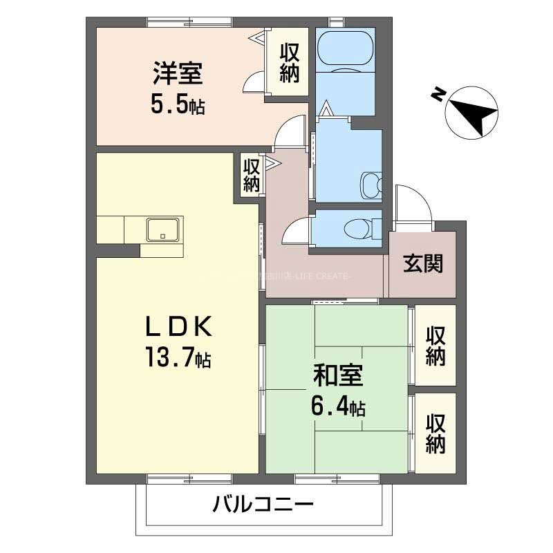 シャーメゾン米田B 間取り図