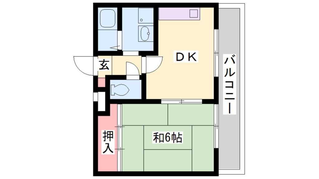 茜六番館 間取り図