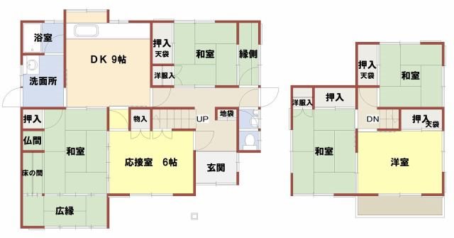 加古川町中津貸家 間取り図